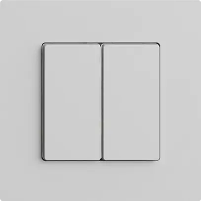 Station secondaire 2K/2T pour interrupteur Edue Wiser gris clair 