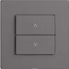 Comando per interruttore tapparelle 1c/2t Edue Wiser grigio scuro 