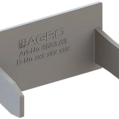 Piastra terminale AGRO per canale d'installazione 6553 grigio 