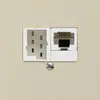 Scatola INC kallysto 1×RJ45u+1×TT83 beige 