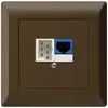 Scatola INC DSL kallysto.line 1×RJ45/1×T+T marrone 