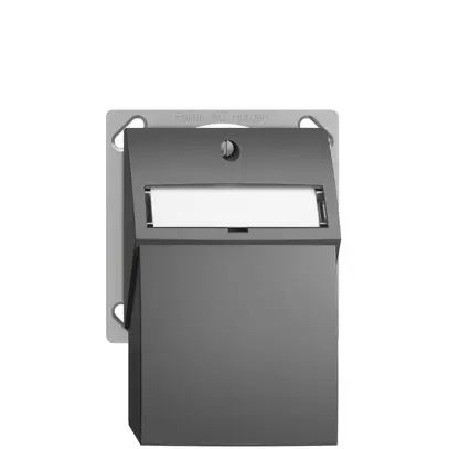 Kit montaggio INC Edue, con cappa di uscita dritta, per 2×RJ45, grigio scuro 