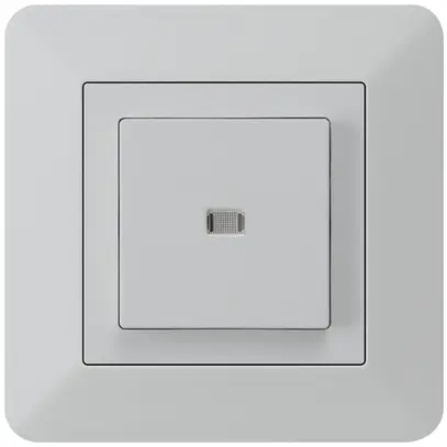 Interrupteur poussoir lumineux ENC kallysto.trend 3/1P gris clair 
