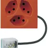 Presa INS 3×tipo 13 Hager FLF per cavo piatto Ecobus power L2 arancione 