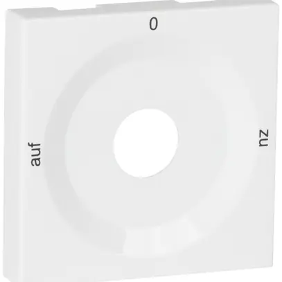 Placca front.p.interr.rotativo bianco AUF-0-ZU 