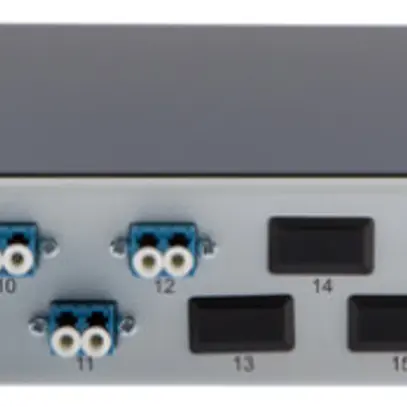 Scatola di giunzione 19" Dätwyler 1UA 12×LCD/PC 24×FP 2m, blu 