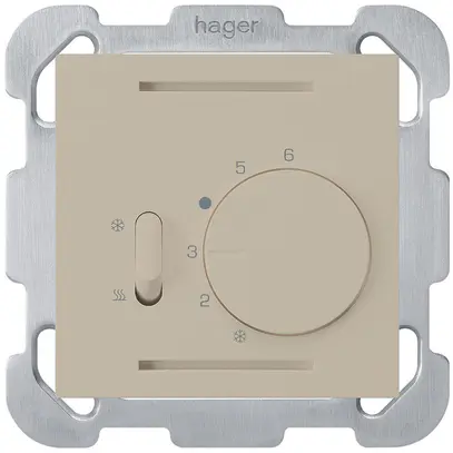 Termostato INC Hager kallysto B, con interr.di riscald./raffred., beige 