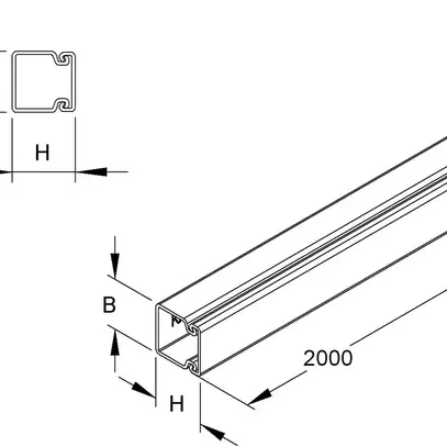 Canale d'installazione 18×17.5mm bianco puro 