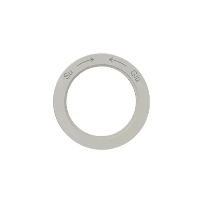 Kennscheibe NEVO, f.Drehschalter, Su-> <-Giù, lichtgrau 