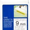 Cassette ruban Brother TZe-S121 9mm×8m transparent-noir 