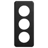 Plaque de recouvrement STANDARDdue 3×1 3×Ø50, noir 