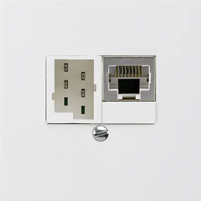 Boîte ENC kallysto 1×RJ45s+1×TT83 blanc 