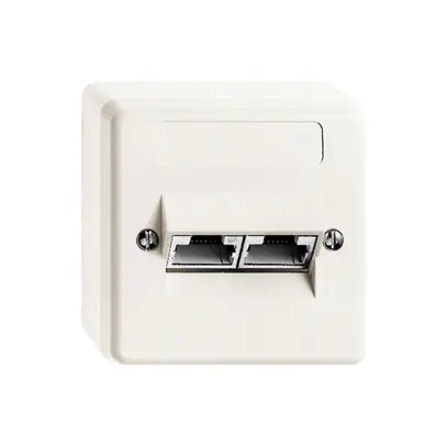 Boîte de raccordement AP X 2RJ45 séparé blanc 