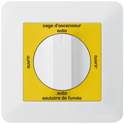 Interruttore rotativo INS kallysto.trend per estrattore fumi francese bianco 