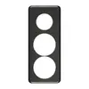 Placca di copertura 3×1 43 +58+58 nero 