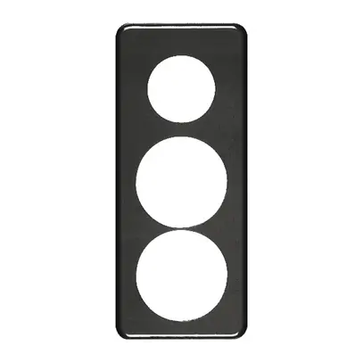 Abdeckplatte 3×1 43+58+58mm schwarz 