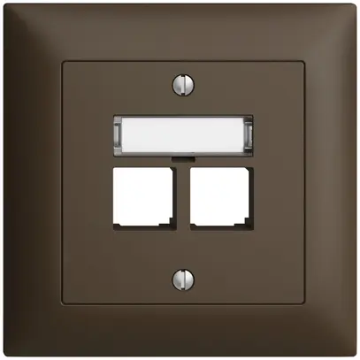 Kit de montage ENC S-One EDIZIOdue FMI pour 2×RJ45 droite, coffee 