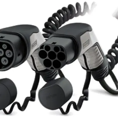 Cavo di carica AC e-mobility PX mode3 T2+T2 20A 3L 4m spirale 16.6kW 480V nero 