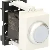Poussoir lumineux AMD K&N, 24VAC/DC, 1F/1O 6A, 2UM, calotte blanc 