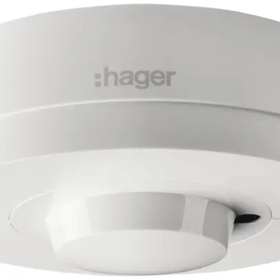 Détecteur de mouvement AP Hager 360° HF contact fermeture 230V mon.plafond blanc 