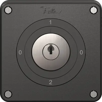 Interruttore rotativo NEVO, 2/1 L, con serratura&2 chiavi, KS, 0-1-0-2, nero 