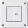 Interrupteur ENC robusto IP55 schema 3/contact à poussoir 1×lumineux blanc 