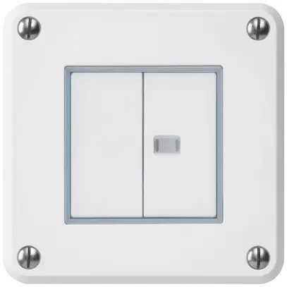 Interrupteur ENC robusto IP55 schema 3/contact à poussoir 1×lumineux blanc 