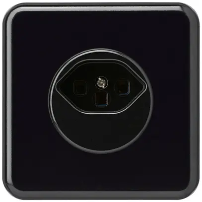 Prise ENC basico type 23 BMI noir avec bornes à vis 
