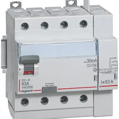 Disjoncteur pour tête de groupe 63A 30mA type F 