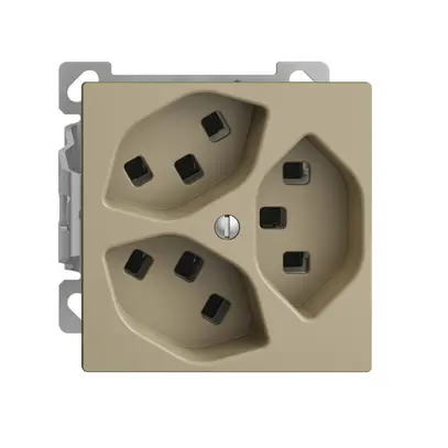Prise AP EDIZIOdue 3×T23 sand intérieur pour combinaison 