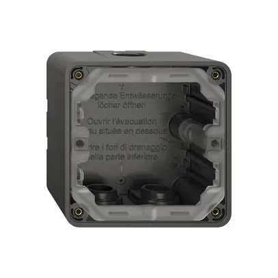 Parte inferiore dell'alloggiamento NAP NEVO, 1×1, c.guarn., H=54mm, 87×87mm, ne 