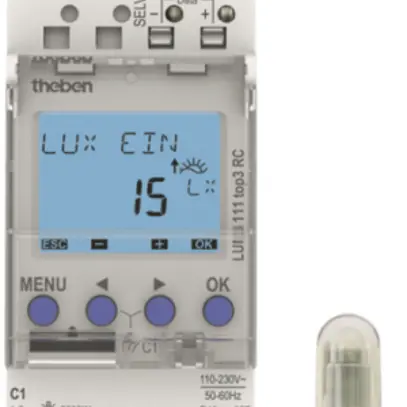 Interruttore crepuscolare Theben LUNA 111 top3 AL, 1-canale 