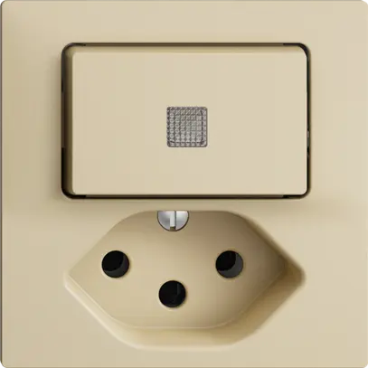 Combinaison lum.A-R/1L+T13 EDIZIOdue vanille, avec lent. LED jaune 