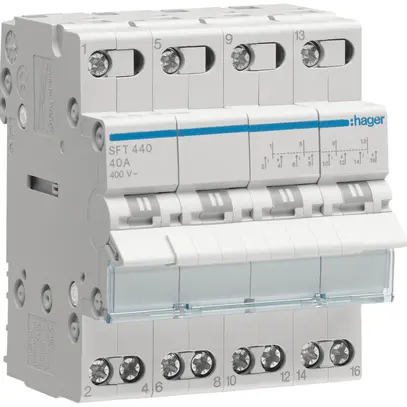 Invertitore AMD Hager 40A 230V 0 chiusura 0 apertura 4 invertitore 4UM 