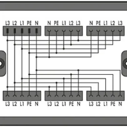 Box di distribuzione WAGO WINSTA, codice A, 5L, 1 entrata/5 uscite, ne 