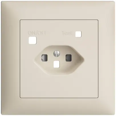 Kit frontale EDIZIOdue per presa FI FMI, T23, shutter, crema 