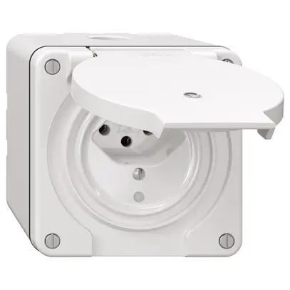 Presa NAP NEVO, 1×T13, IP21, c.LED, bianco 