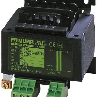Trasformatore di separazione MURR MTS, IN: 230/400VAC 1L, OUT: 230VAC/100VA 