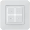 Poussoir pour stores KNX ENC Hager BA kallysto.trend C quadruple 94×94mm blanc 