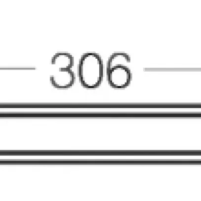 Barre profilée DIN-35 L 306 pour coffret app.grd.2 et 4 