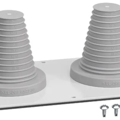 Piastra passacavi Hager Univers 210×60×60mm 2 aperture per connettori 