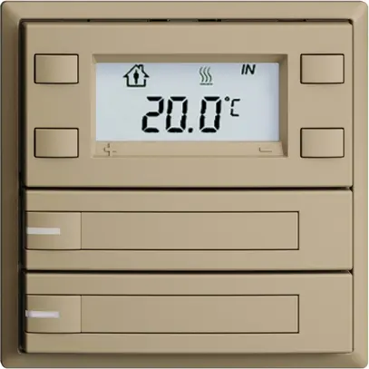 UP-RTH-Taster KNX 2-fach EDIZIOdue F sand, mit Papier+LED RGB 