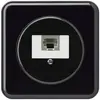 Scatola di raccordo INC basico 1×RJ45s nero 