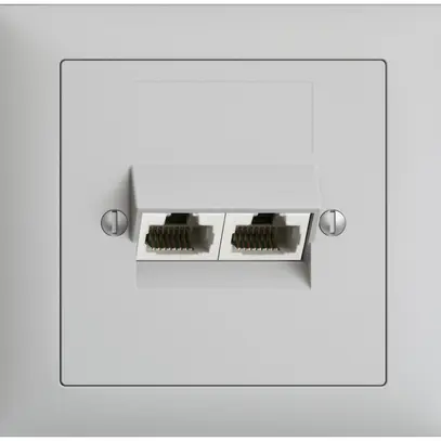 Presa INS 2×RJ45/u 4P sep.grc EDIZIOdue ITplus 