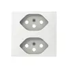 Set frontale INC Sidus ZE per presa 2×T13 bianco 