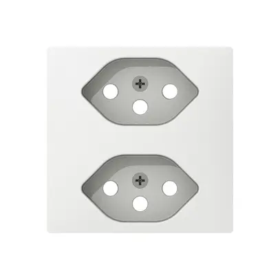 Set frontale INC Sidus ZE per presa 2×T13 bianco 