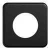 Plaque de recouvrement STANDARDdue 1×1 1×Ø50, noir 