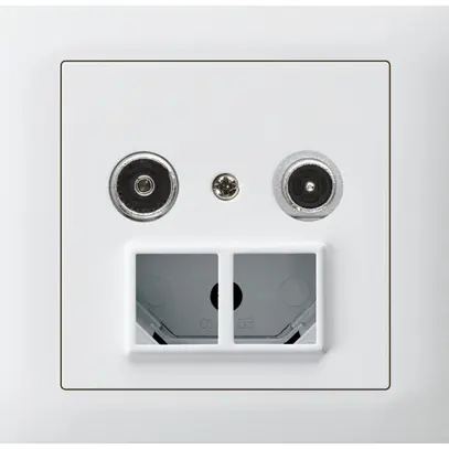 Prise multimédia INC kallysto R-TV avec boîte INC G3 montage T 10.5dB 2GHz blanc 