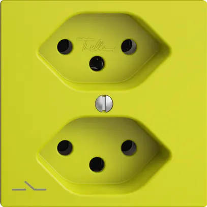 Prise ENC EDIZIOdue 2×T13 lemon 1×S 