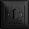 Kit frontale EDIZIOdue 0-1-0-2 88×88mm nero per interruttore rotativo 